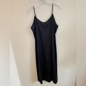 Vintage Vanity Fair Long Black Slip